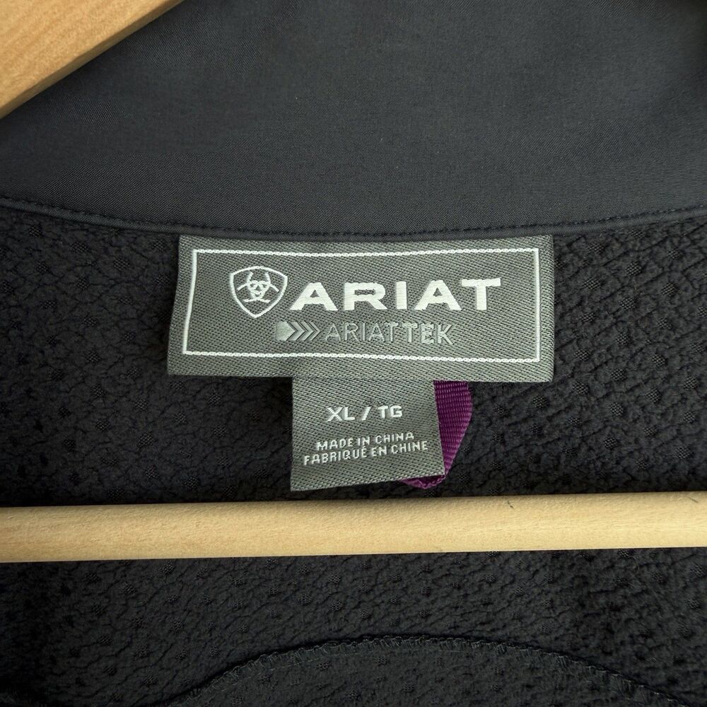 Ariat Women's New Team Softshell Wind & Water Resistant Jacket Grey XL - Picture 11 of 15